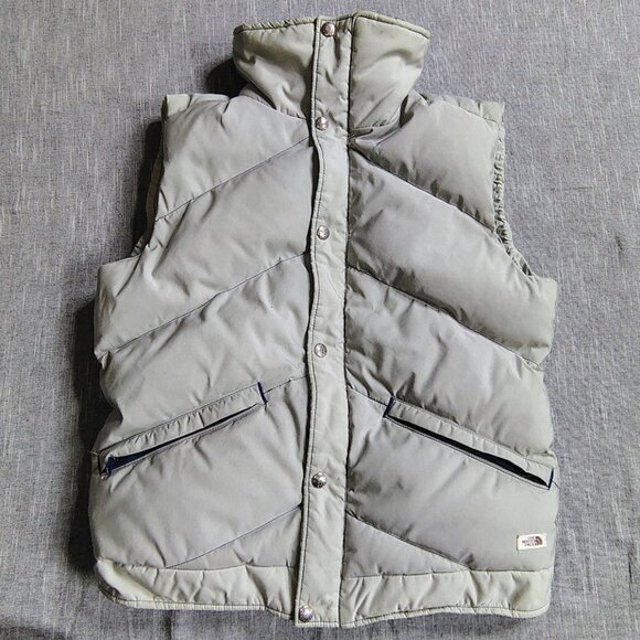 Vintage 70s The North Face Goose Down Ski Vest Size Medium Corduroy Made in USA - Picture 2 of 16